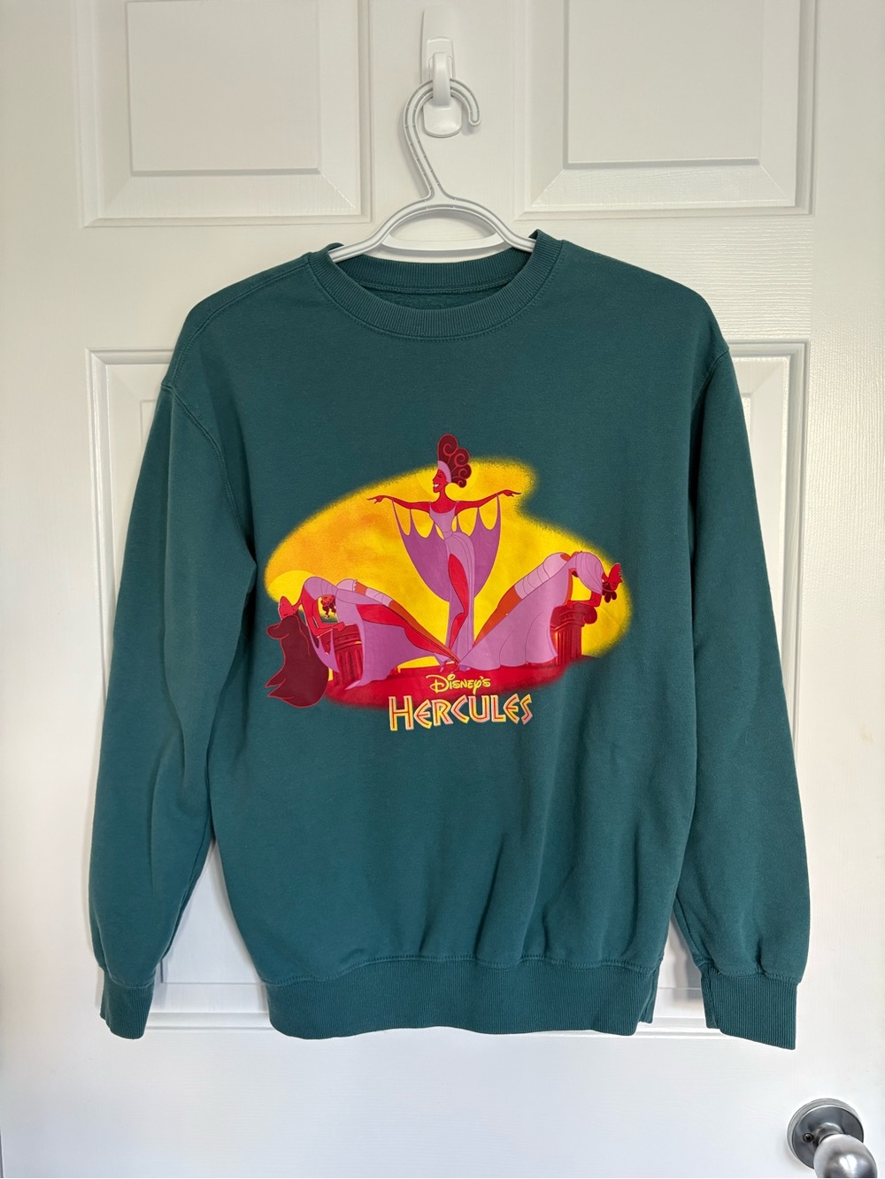 Disney Hercules Graphic Crewneck Sweater - Teal